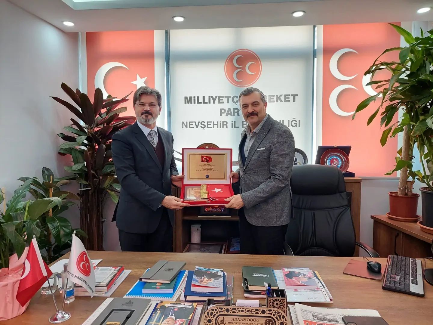 Acıgöl Belediye Başkanı Ercan’dan MHP İl Başkanı Doğu’ya hayırlı olsun ziyareti