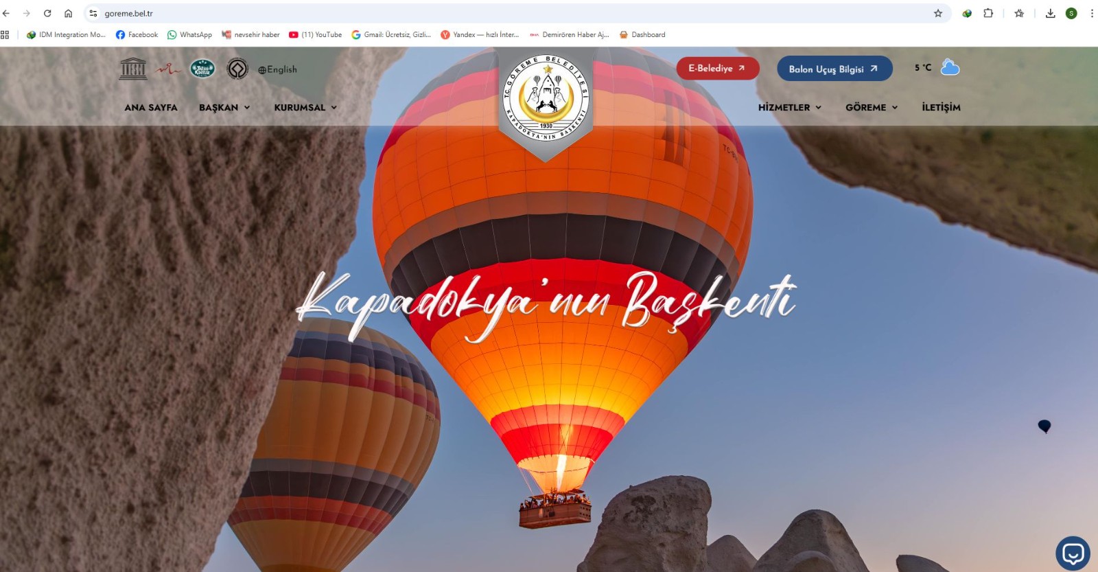 Göreme Belediyesi İnternet Sitesinden Hızlı, Erişilebilir ve Çözüm Odaklı Belediyecilik