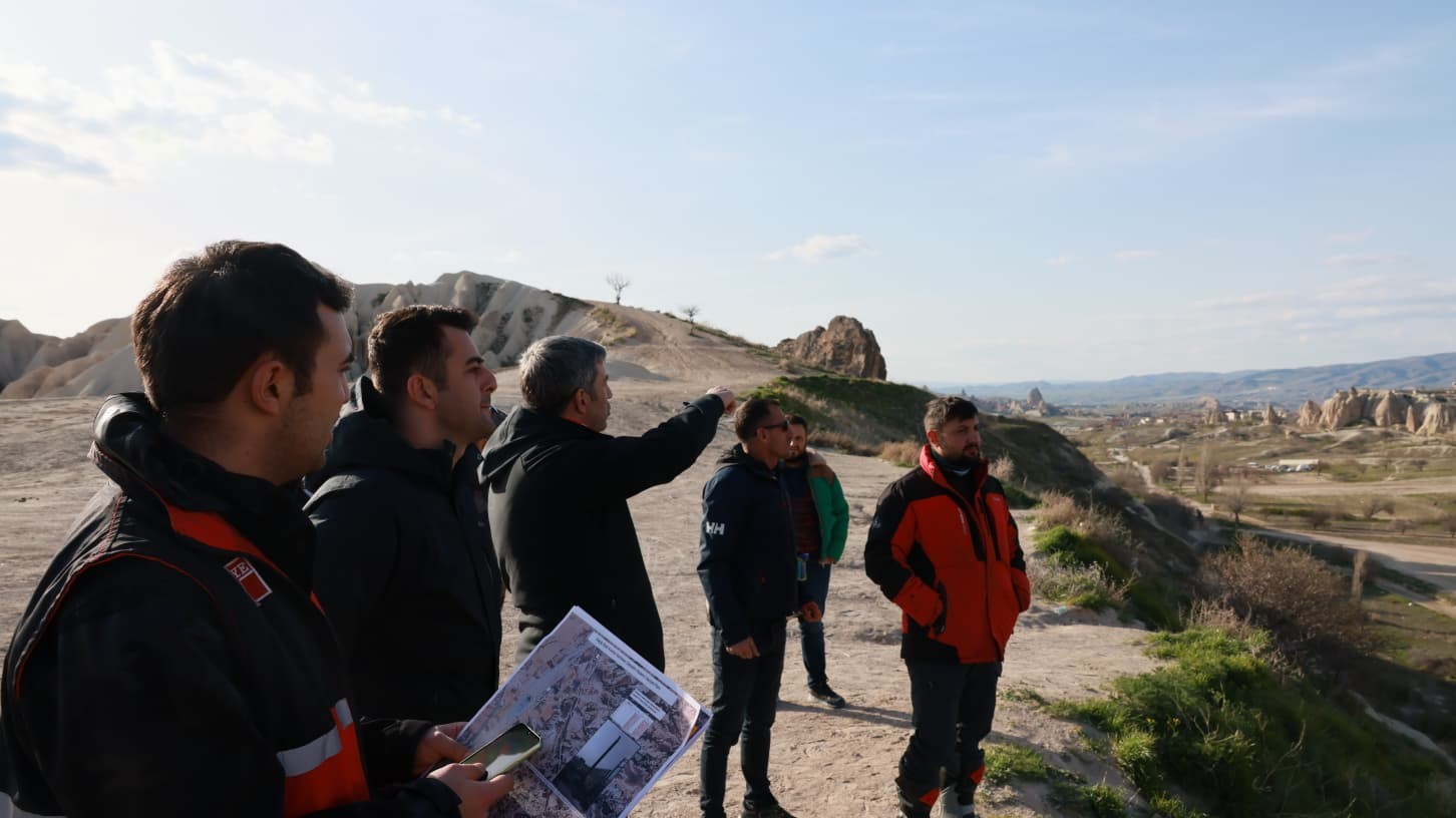 Kapadokya Alan Başkanı Aslanbay, ATV-UTV güzergahında incelemede bulundu