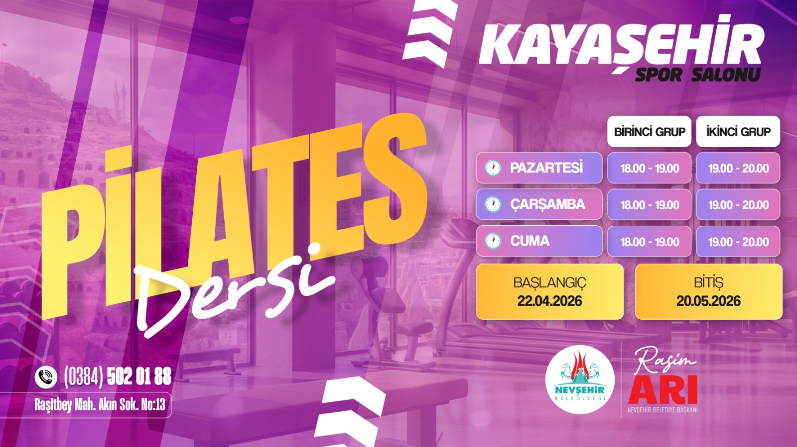 Nevşehir’de Kadınlara Özel Pilates Ders Kayıtları Başladı
