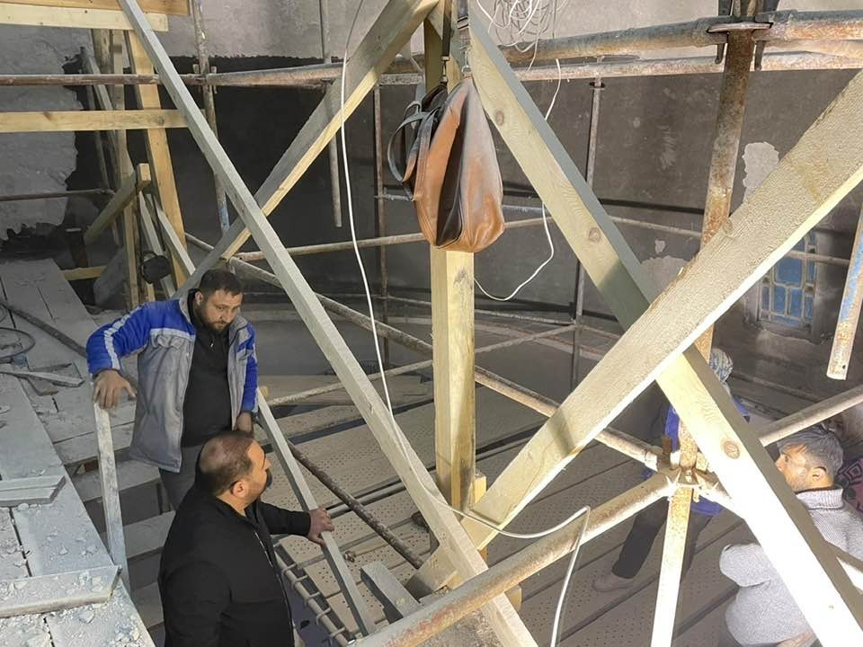 Kaymaklı Kurşunlu Camiinde Restorasyon Çalışmaları Sürüyor