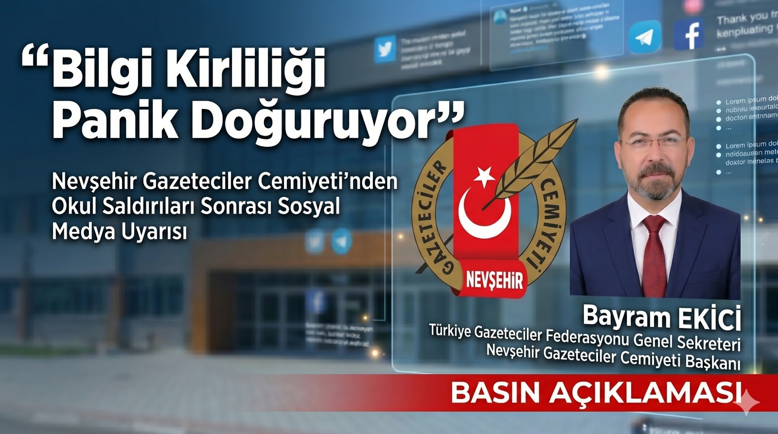 Başkan Bayram Ekici’den Sosyal Medya Uyarısı: "Bilgi Kirliliği Panik Doğuruyor"