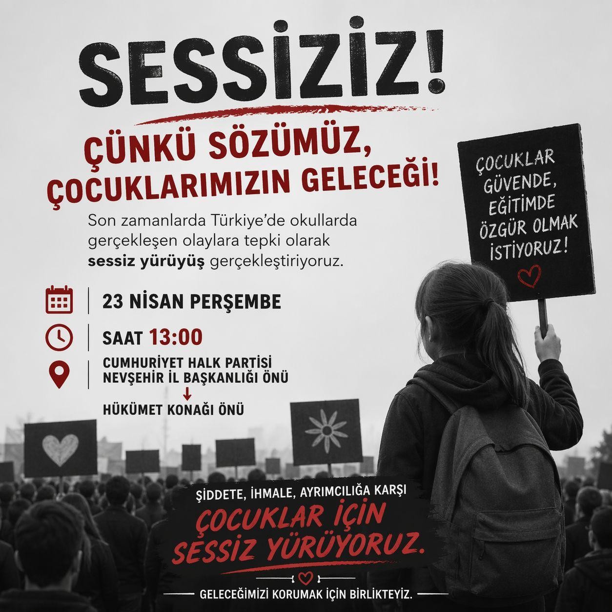 CHP’DEN ‘SESSİZİZ YÜRÜYÜŞÜ