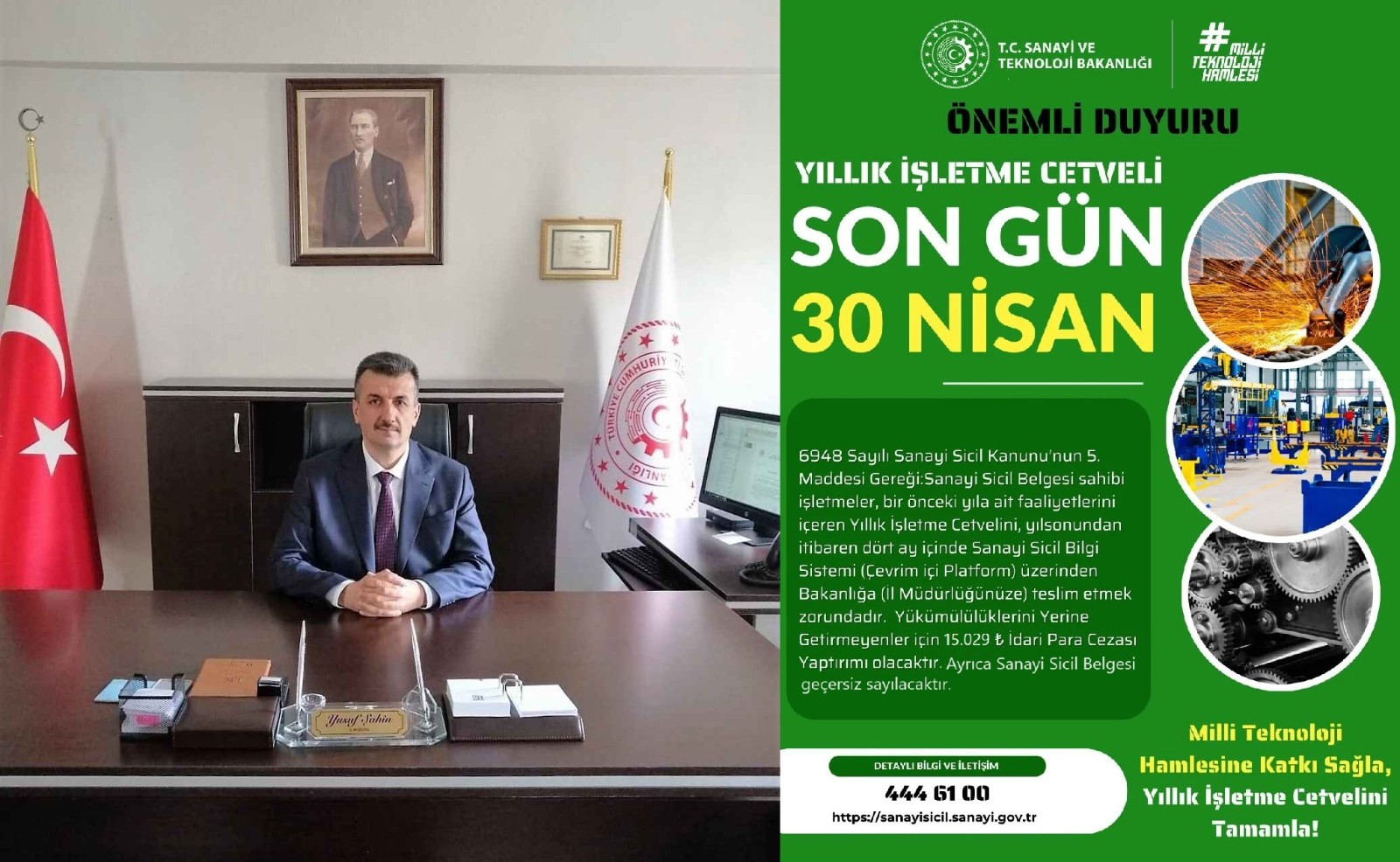 NEVŞEHİR’DE SANAYİ İŞLETMELERİNE ÖNEMLİ UYARI : YILLIK İŞLETME CETVELİ İÇİN BUGÜN SON GÜN!