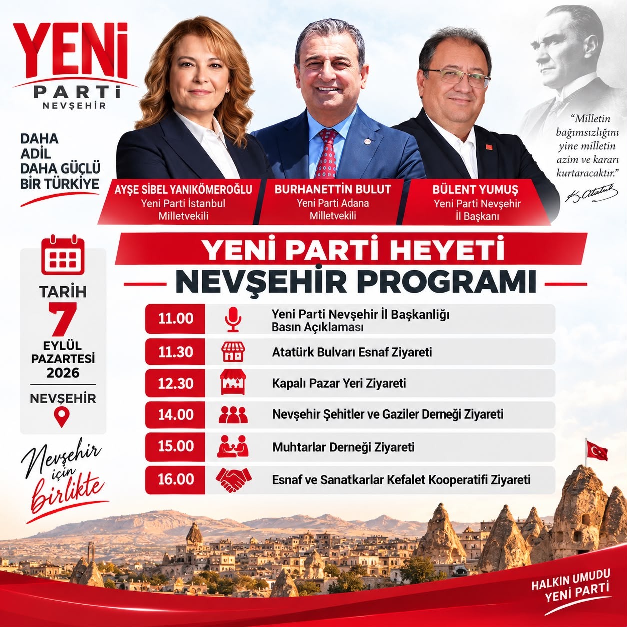 Yeni Parti Milletvekilleri Vatandaşlarla Buluşacak