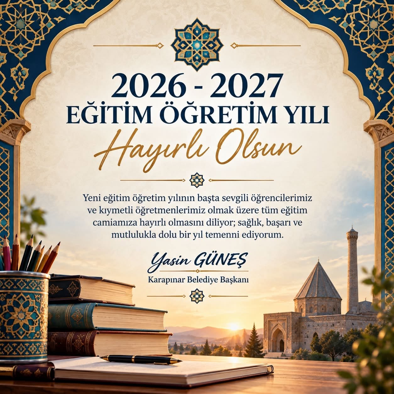Başkan Güneş’den Yeni Eğitim ve Öğretim Yılı Mesajı