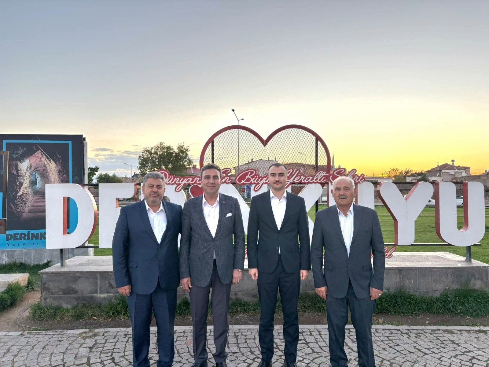 Pınarbaşı Başkanlığındaki Heyetten,  Derinkuyu Kaymakamı Yeğin’e Hayırlı Olsun Ziyareti
