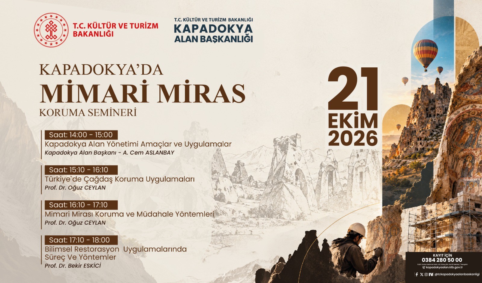 KAPADOKYA’DA MİMARİ MİRAS KORUMA SEMİNERİ DÜZENLENECEK