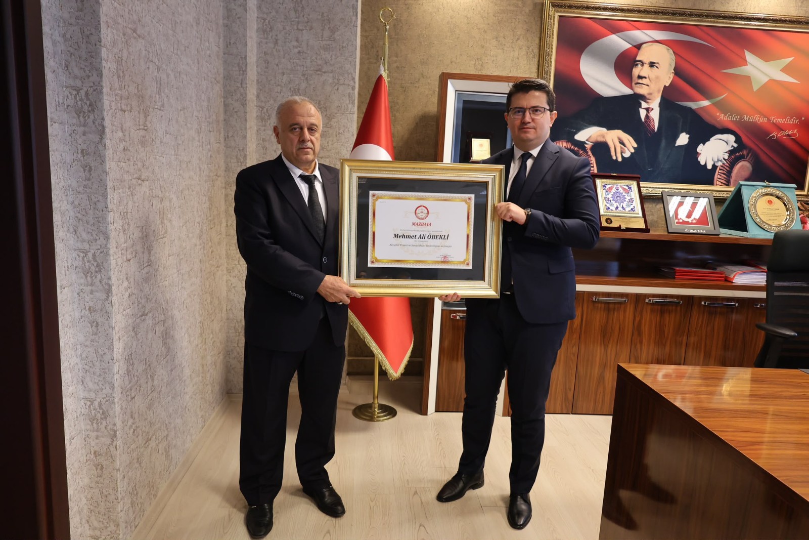 NTSO Başkanı  Öbekli, Mazbatasını Aldı