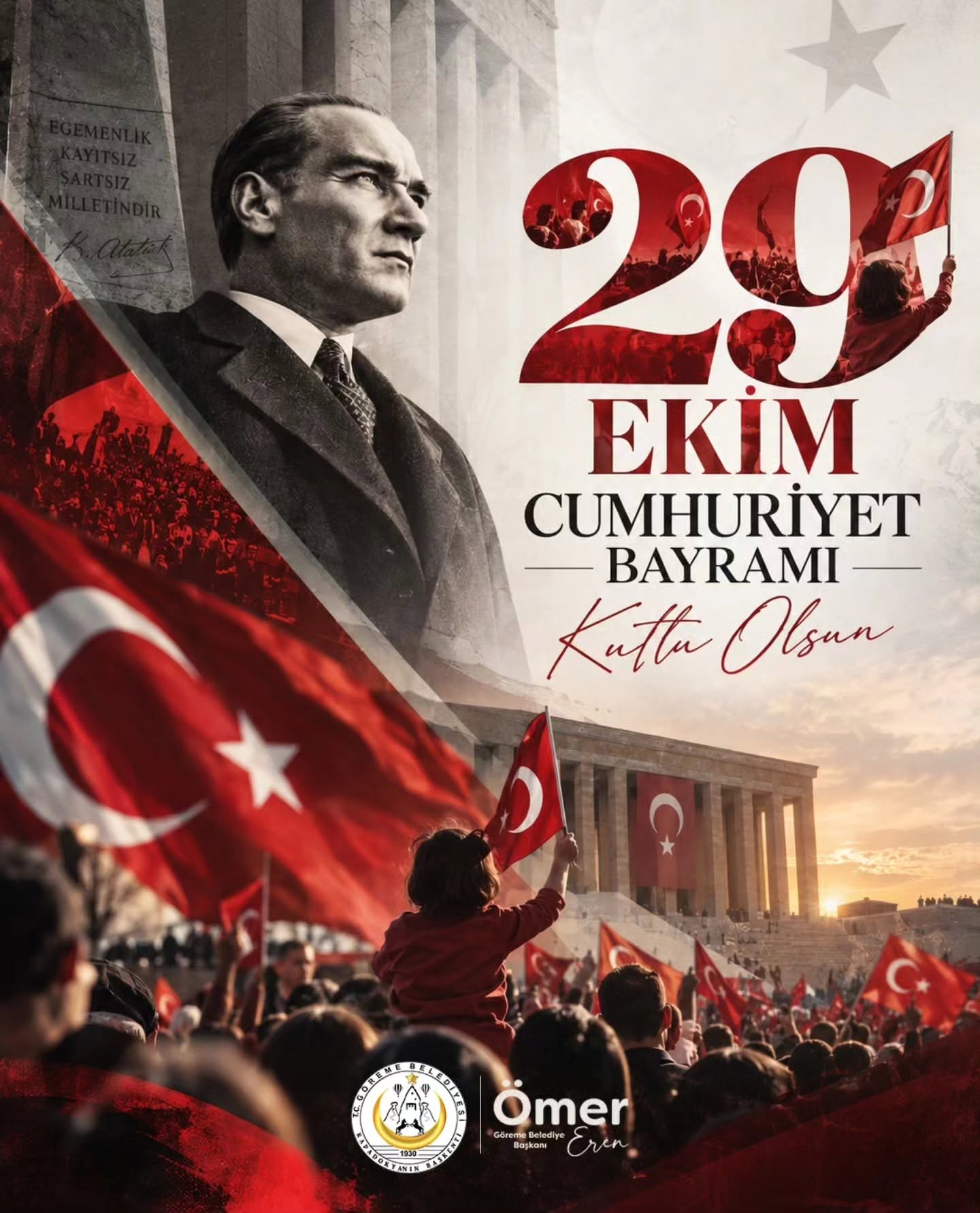 Başkan Eren: “ 29 Ekim Cumhuriyet Bayramı Kutlu Olsun “