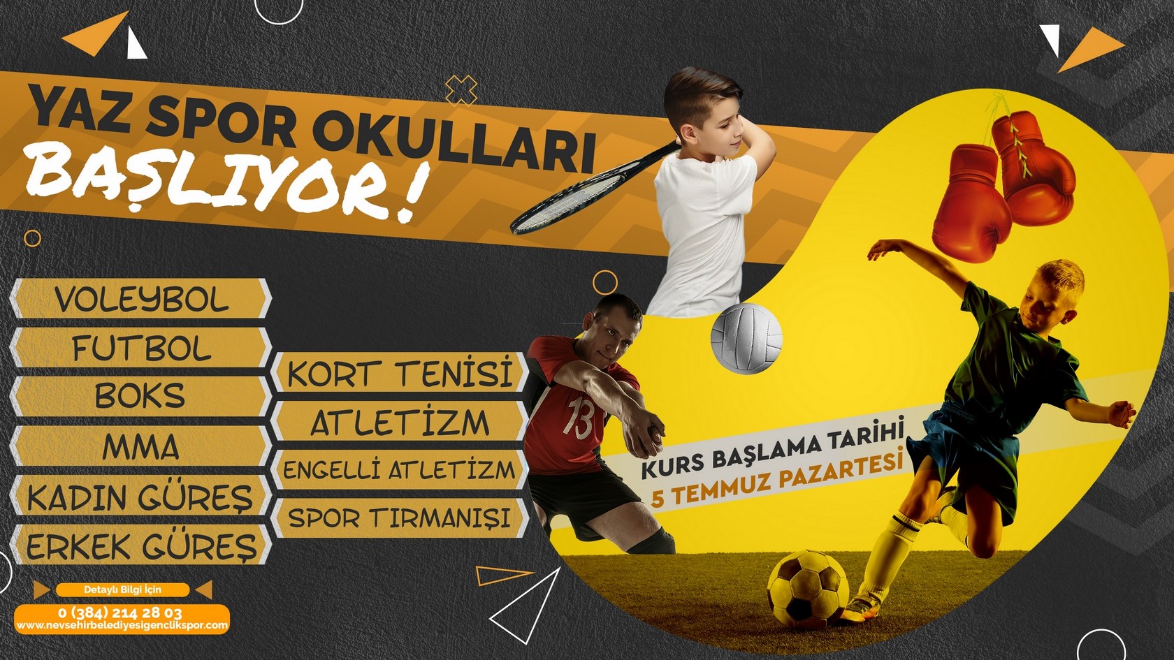 YAZ SPOR OKULLARI İÇİN KAYITLAR BAŞLADI