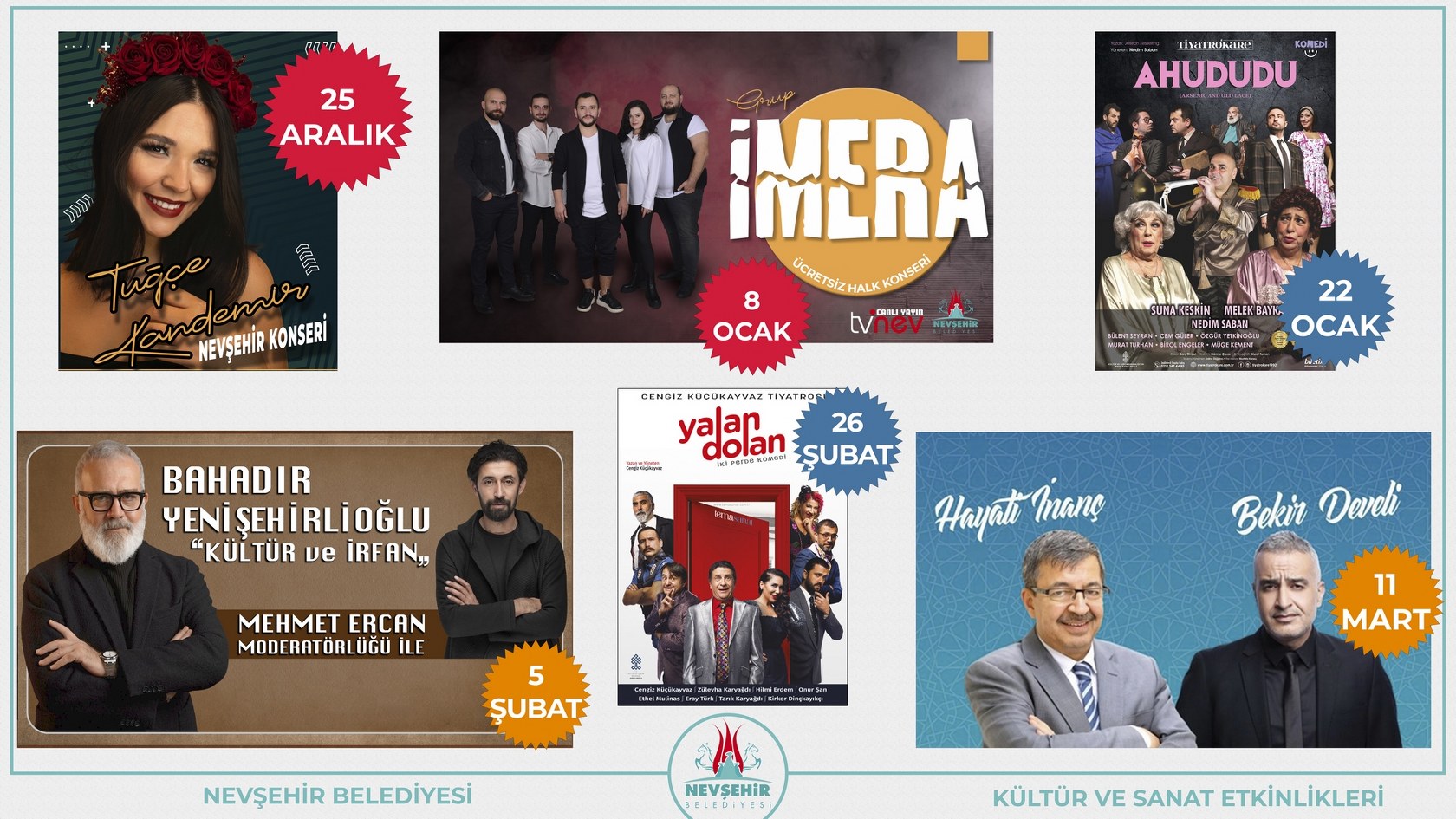 NEVŞEHİR BELEDİYESİ KÜLTÜR VE SANAT ETKİNLİKLERİ KIŞ BOYUNCA SÜRECEK