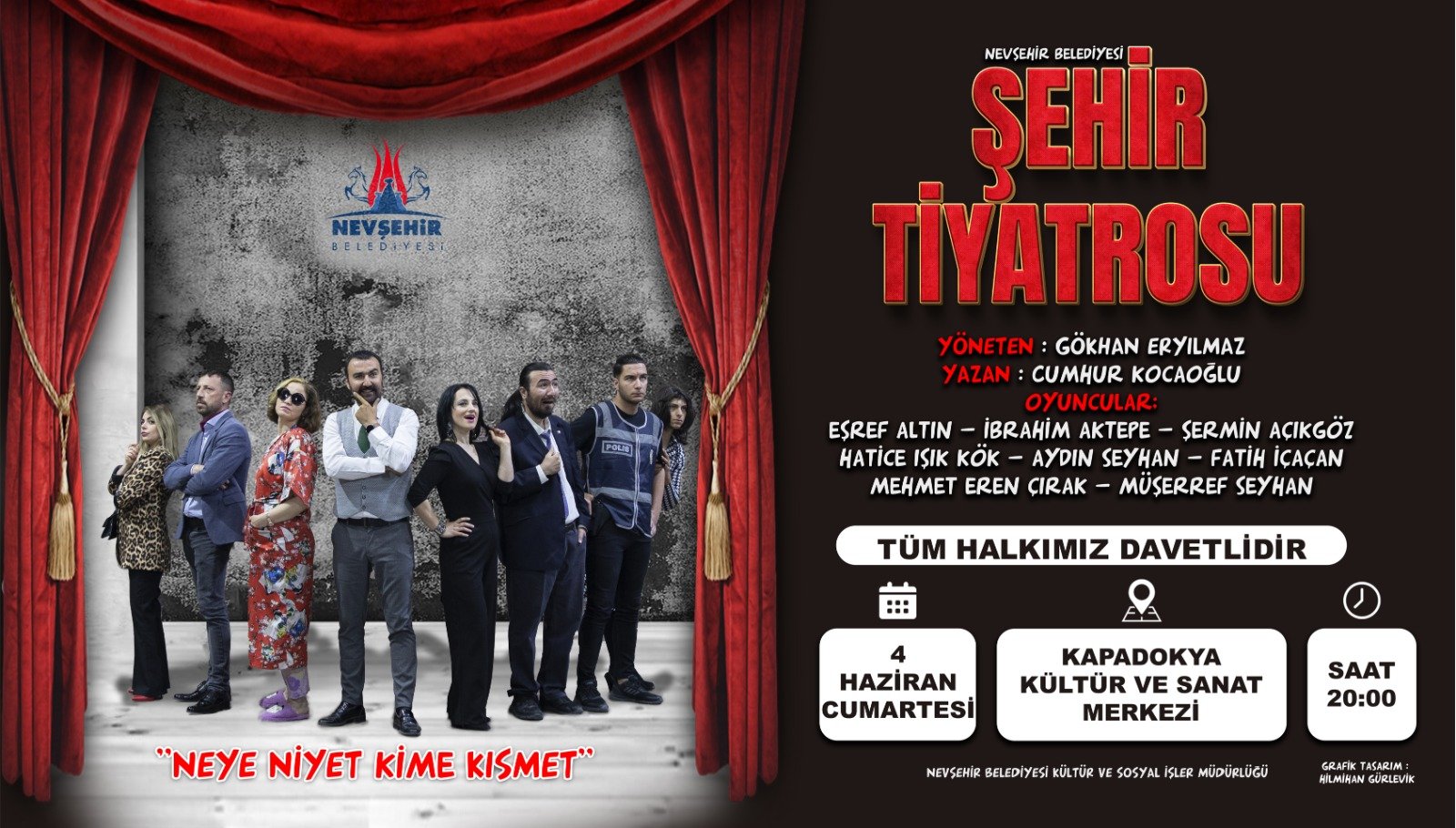 NEVŞEHİR BELEDİYESİ ŞEHİR TİYATROSU’NDA İLK OYUN HEYECANI