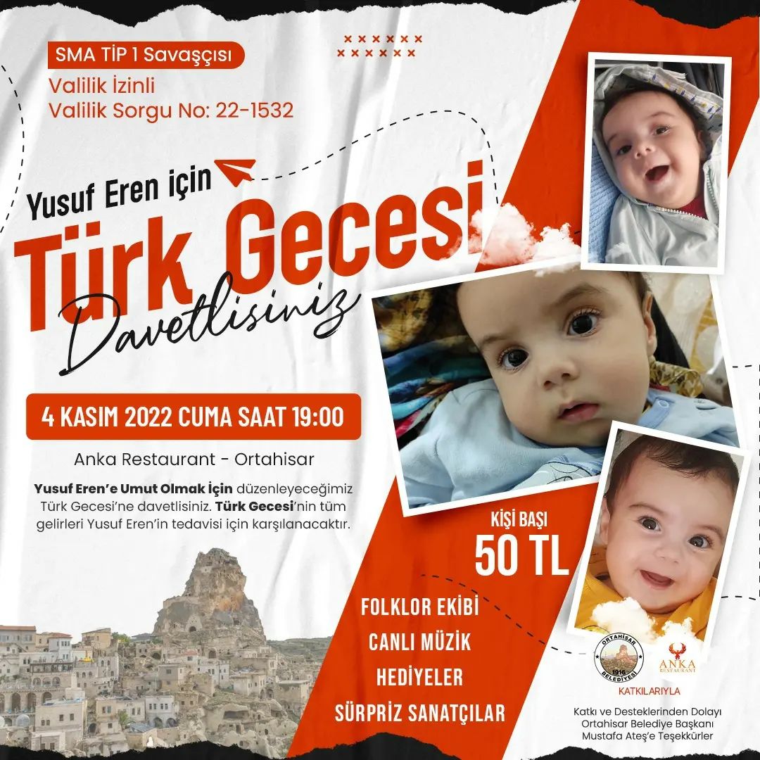 Yusuf Eren için Türk Gecesi 4 Kasım Cuma gecesi Ortahisar’da gerçekleştirilecek