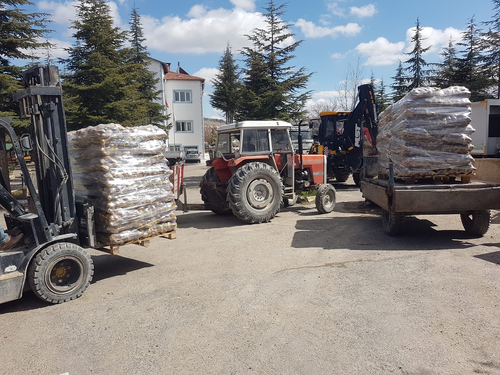 Tatlarin Belediyesi Vatandaşlara  Patates Dağıtıyor