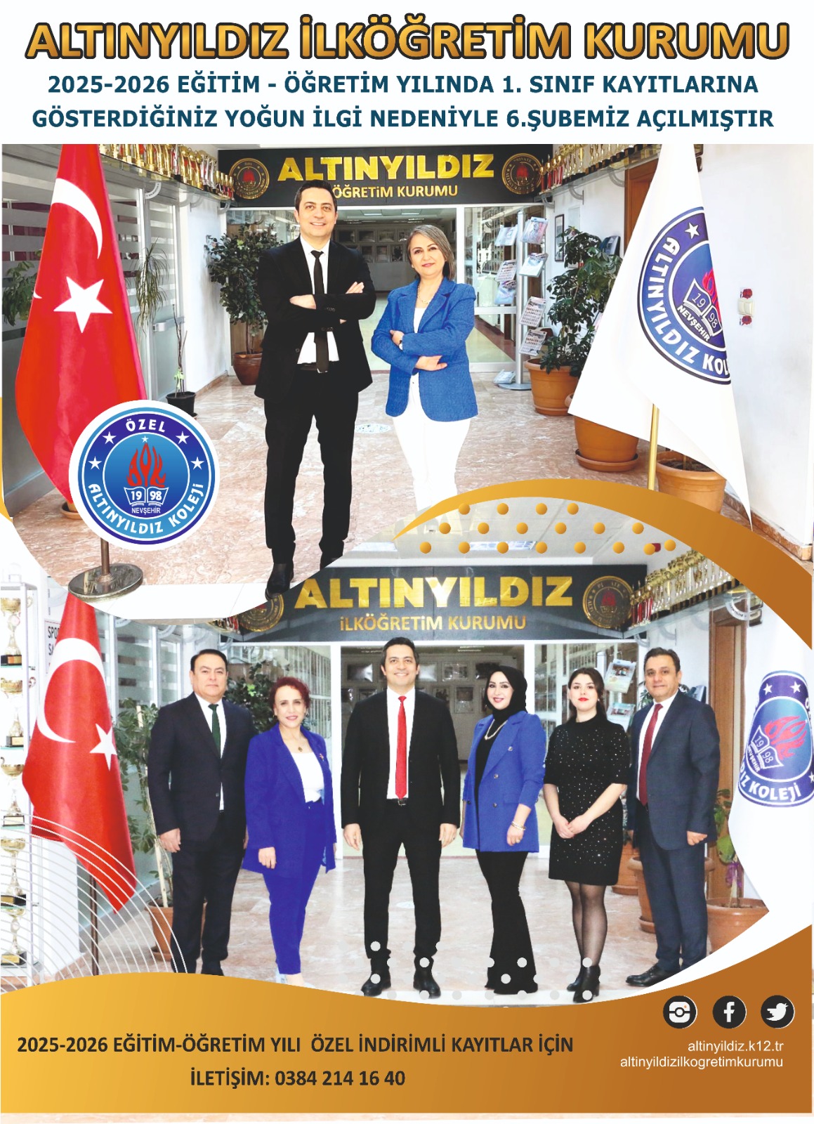 ALTINYILDIZ İLKÖĞRETİM KURUMU 1. SINIF KAYITLARINDA 6. ŞUBEYİ AÇTI