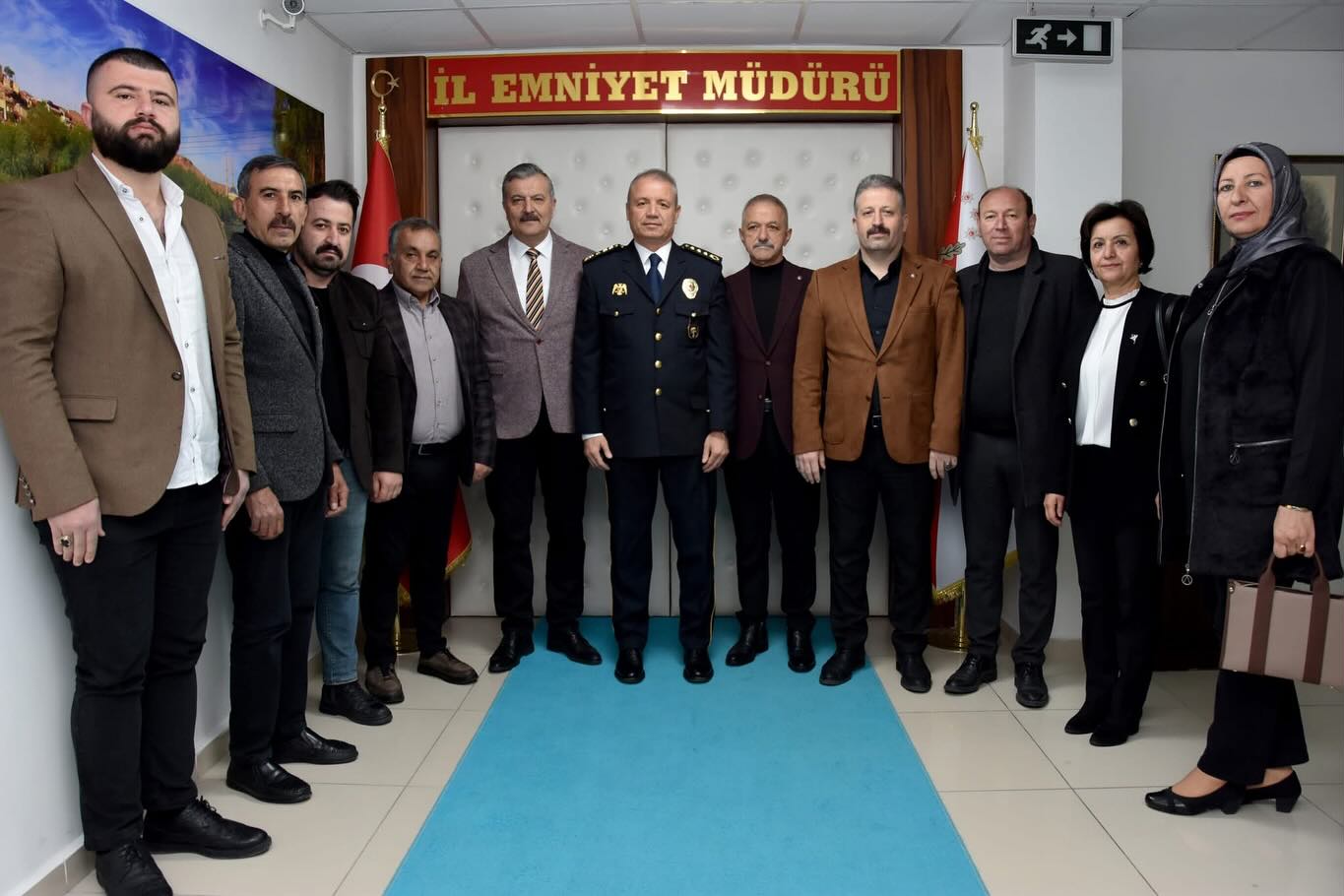 DOĞU BAŞKANLIĞINDAKİ MHP HEYETİ, EMNİYET MÜDÜRÜ LOĞOĞLU’NU ZİYARET ETTİ