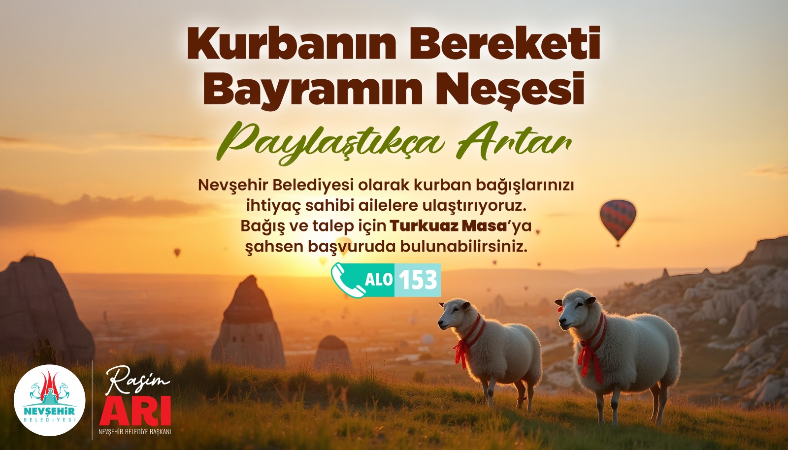 Nevşehir Belediyesi’nden “Kurban’ın Bereketi Paylaştıkça Artar” Kampanyası