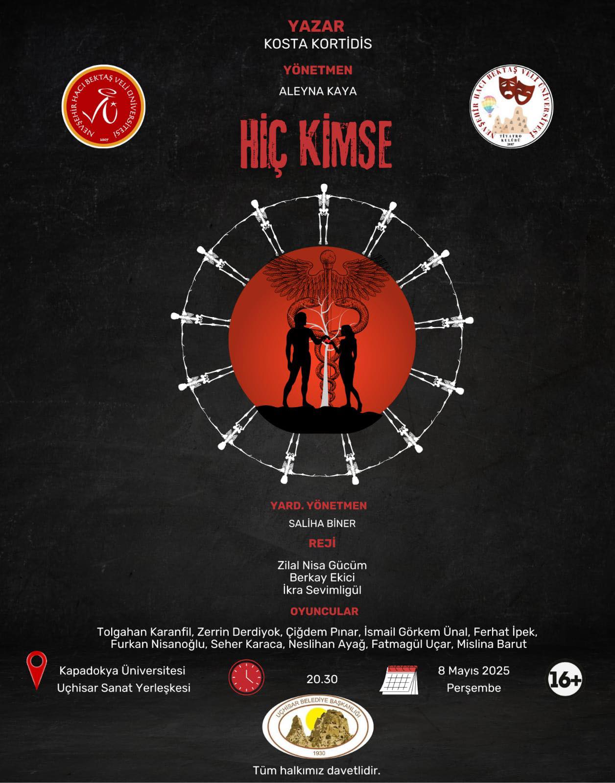 Uçhisar’da Hiç Kimse İsimli Oyun Sergilenecek