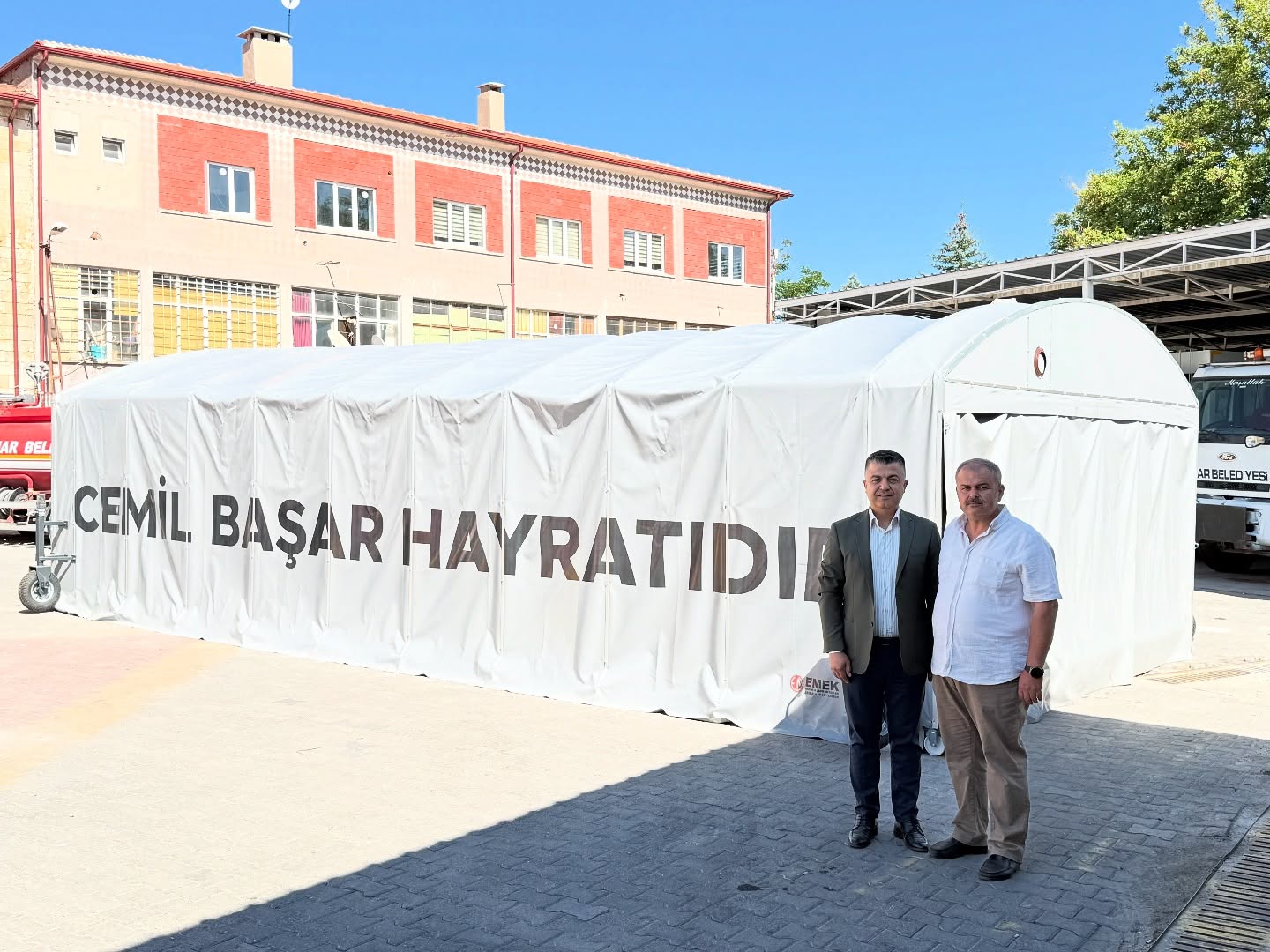 Nar Belediyesi’ne Başar Ailesi Taziye Çadırı Bağışladı