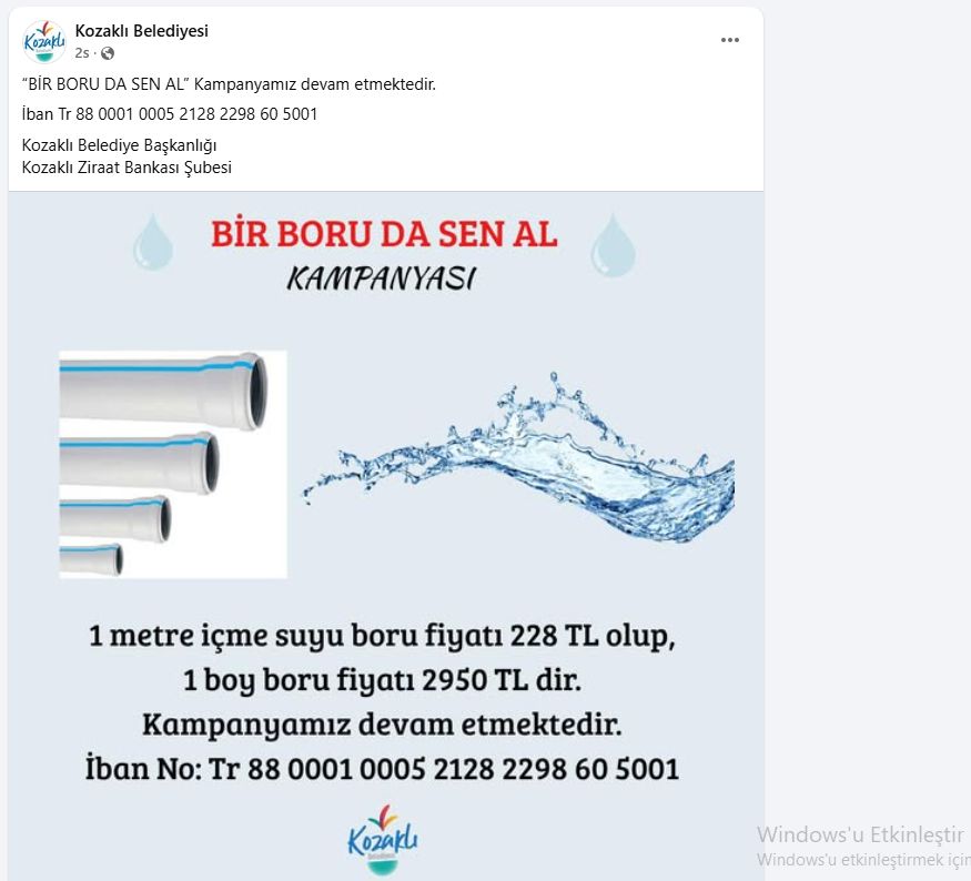 KOZAKLI İLÇEM  SUSUZLUĞA MAHKUM EDİLMEMELİ
