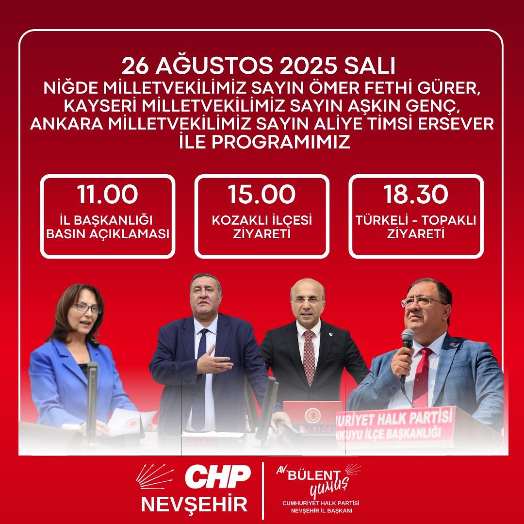 CHP Heyeti Nevşehir’e Geliyor