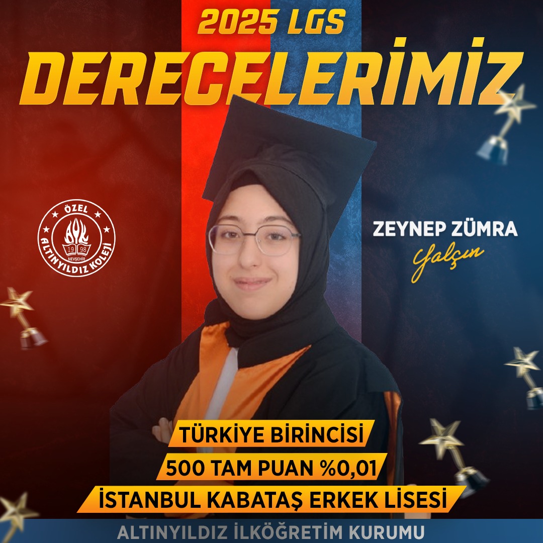2025 LGS YERLEŞTİRMEDE ALTINYILDIZ FARKI