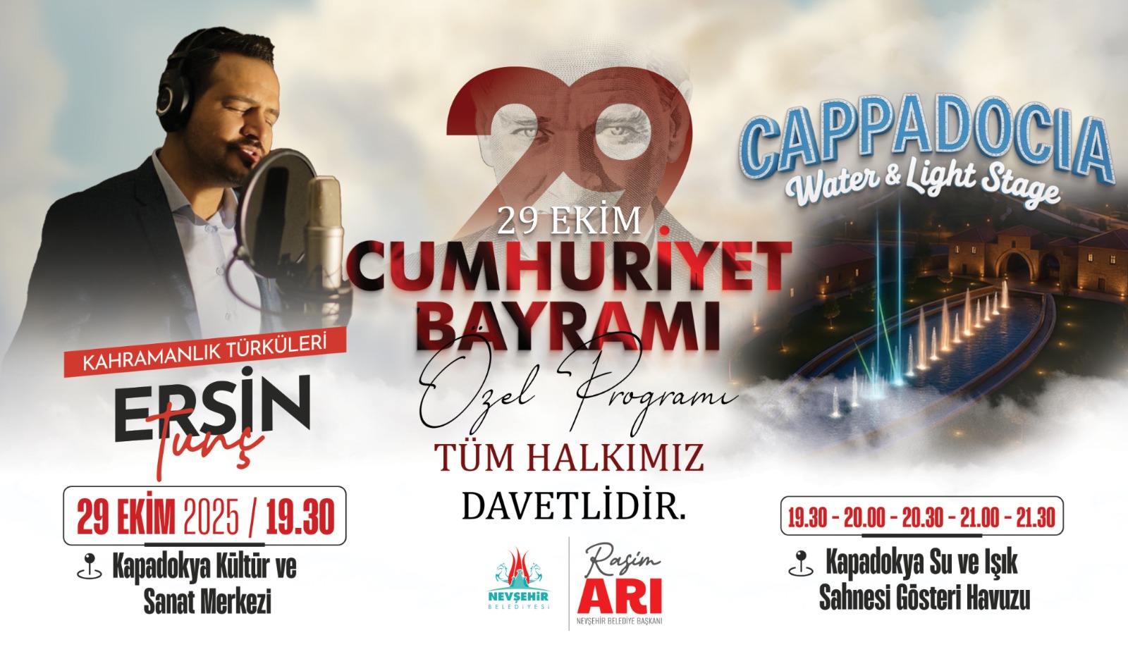 Nevşehir Belediyesi’nden 29 Ekim Coşkusuna Özel Programlar