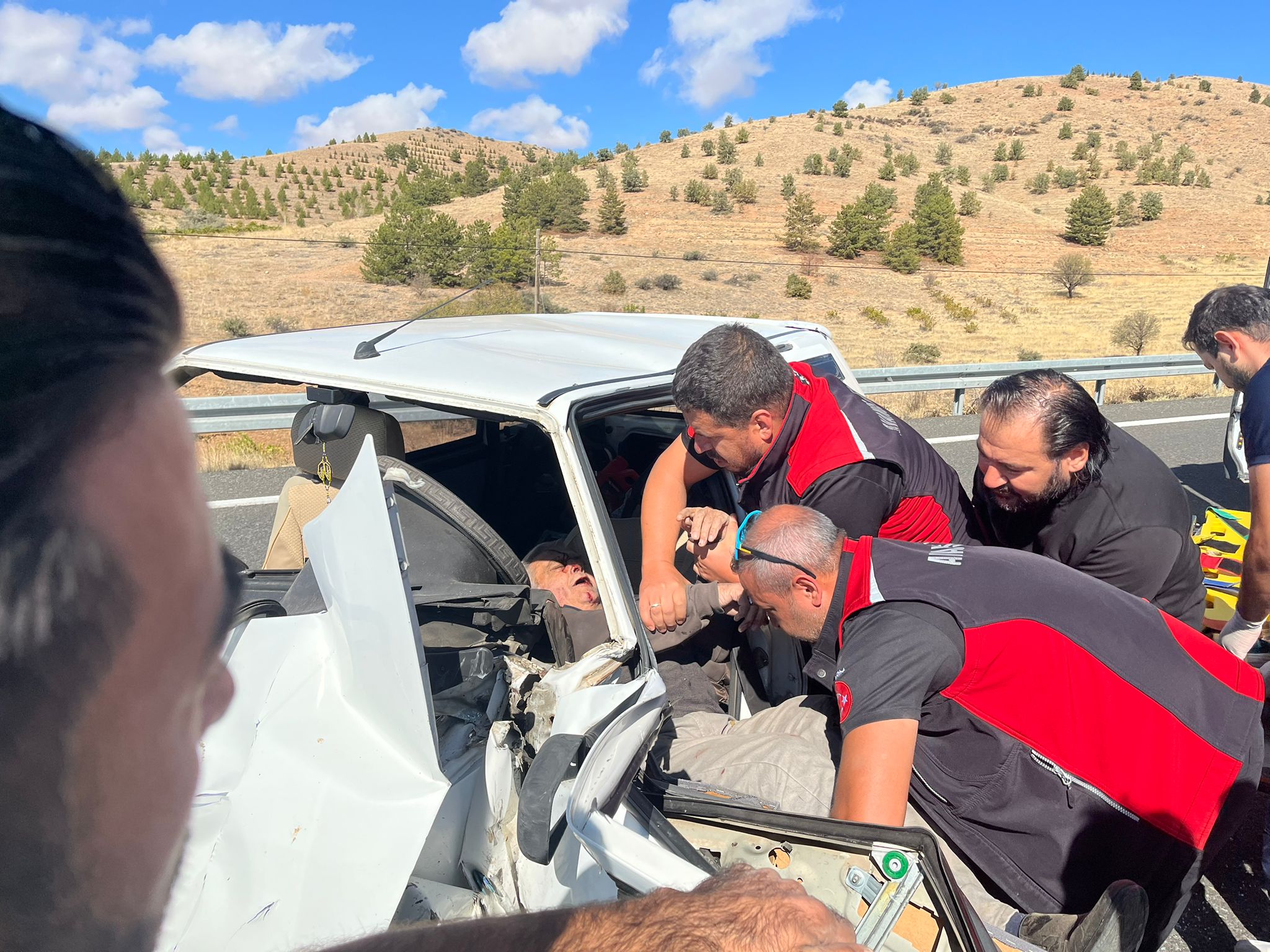 Nevşehir’in Avanos ilçesinde meydana gelen kazada 4 kişi yaralandı.