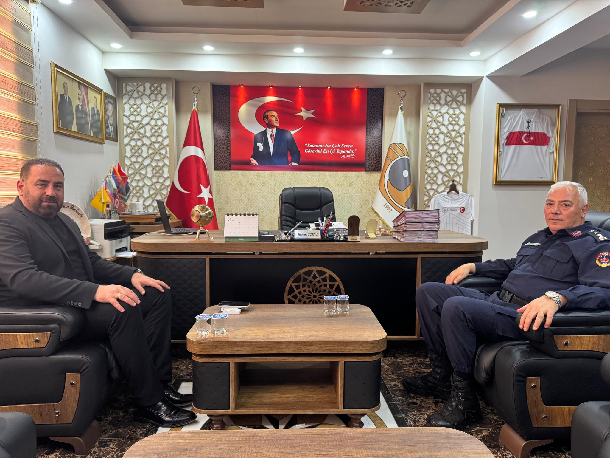İL JANDARMA KOMUTANI ÇELİK’ DEN BAŞKAN ÇEKİÇ’E ZİYARET