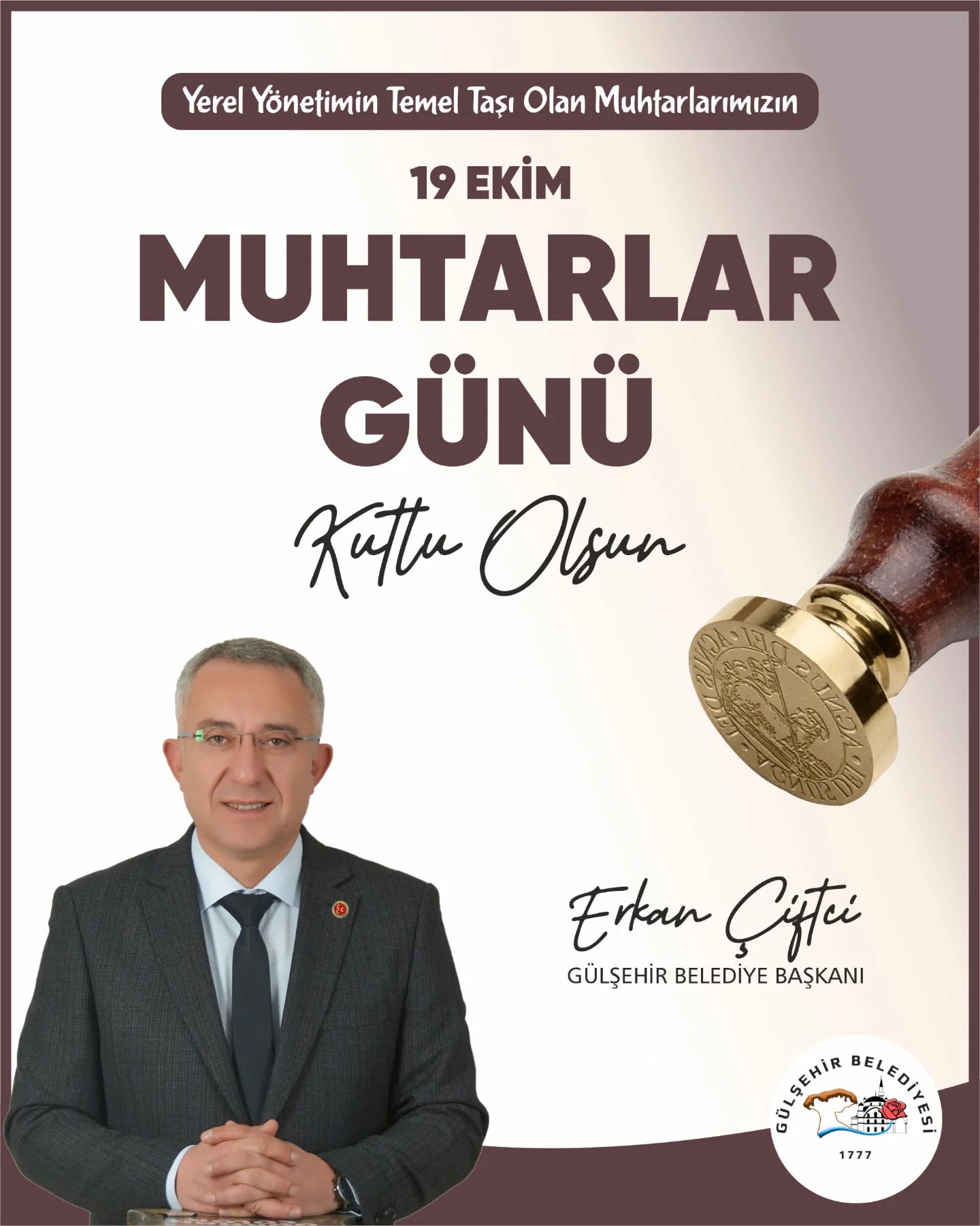 Başkan Çiftci’den 19 Ekim Muhtarlar Günü Kutlaması