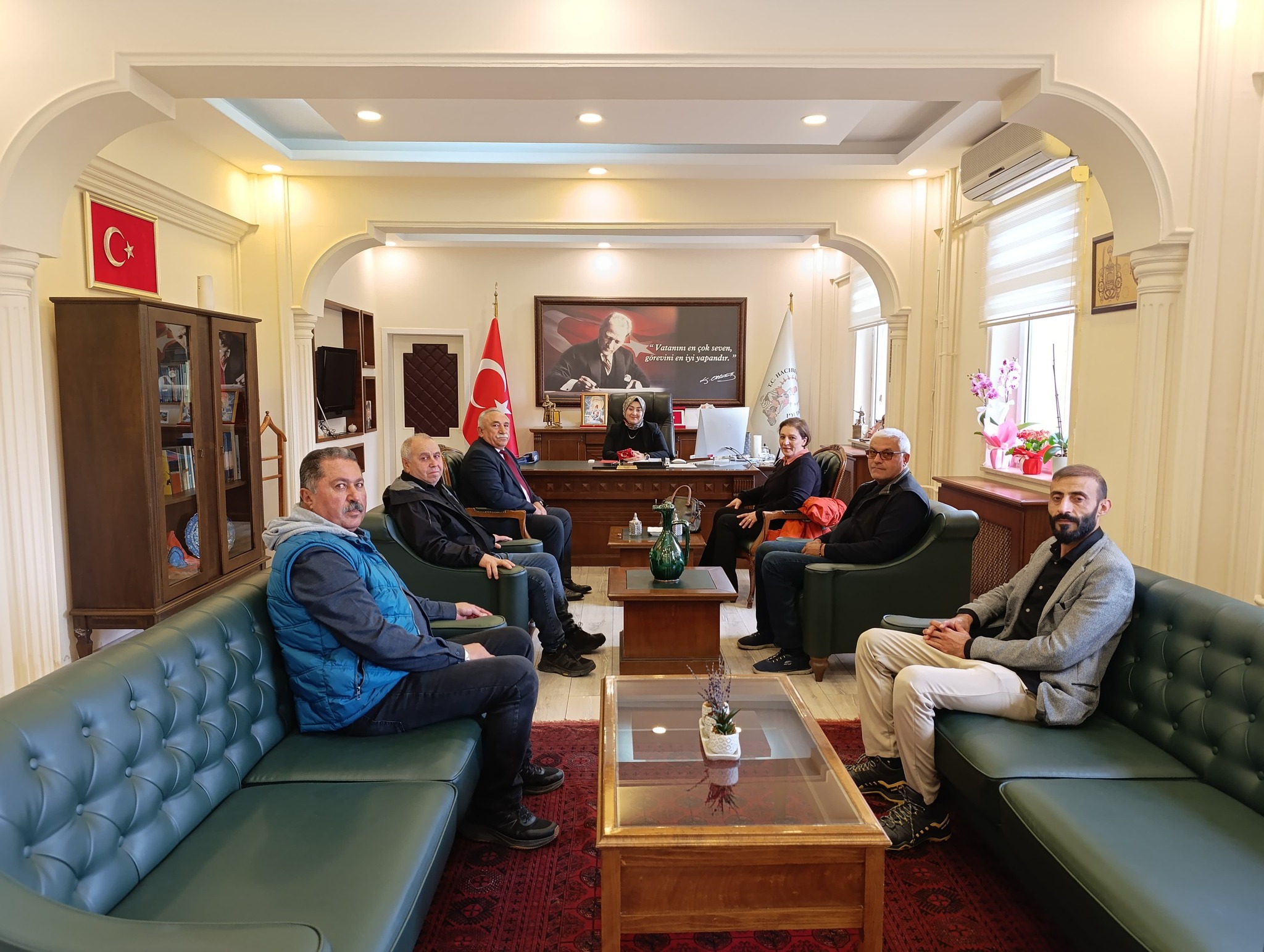 Hacıbektaş Belediye Başkanı Kaim,İlçe Kaymakamı Doğan’a Hayırlı Olsun Ziyaretinde Bulundu