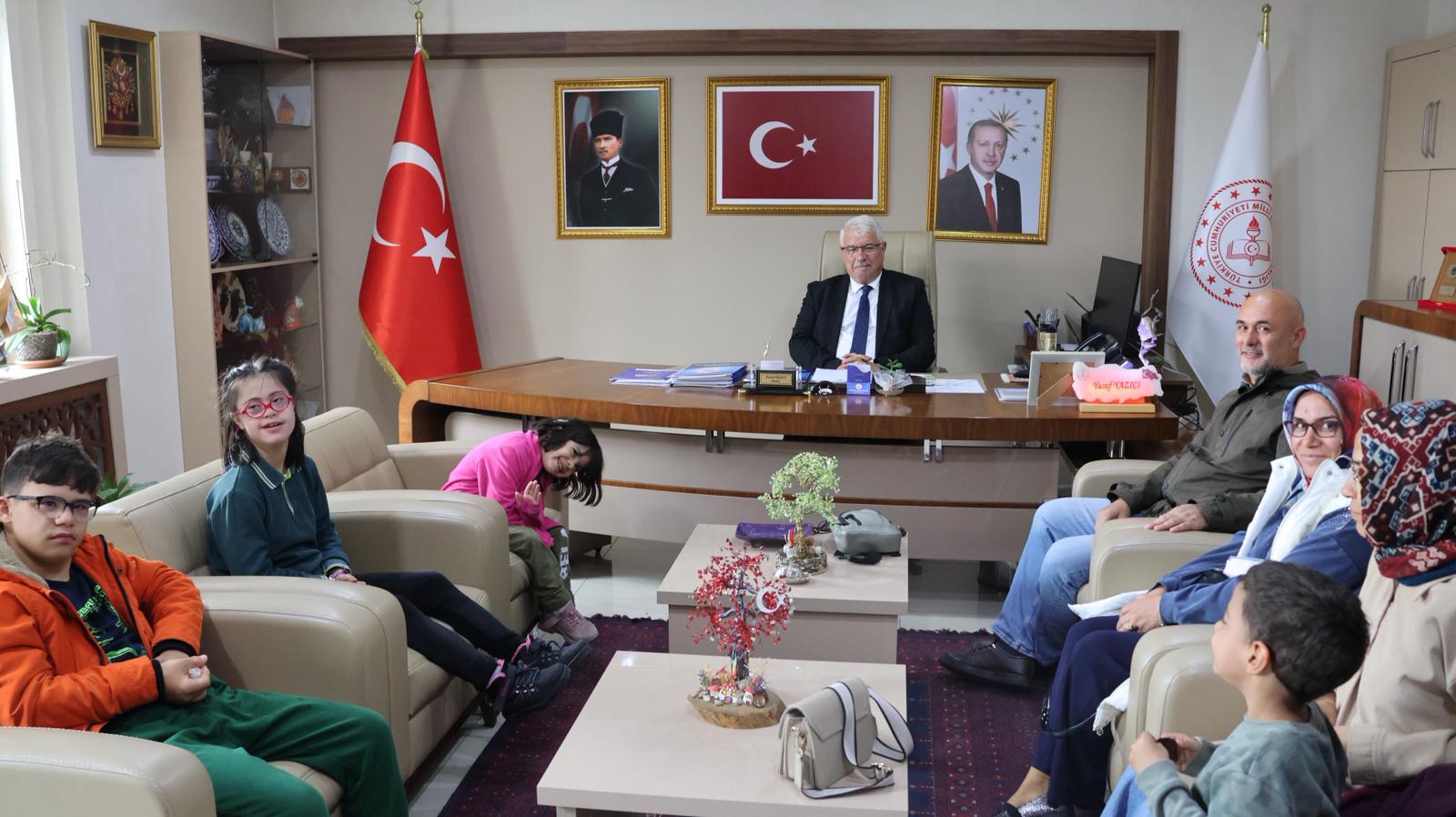 Özel Sporcular ve Misafirlerden, İl Millî Eğitim Müdürü Yusuf Yazıcı’ya Ziyaret