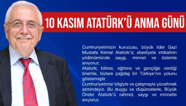 ALTINYILDIZ EĞİTİM KURUMLARI YÖNETİM KURULU BAŞKANI ÖZALTIN’DAN 10 KASIM ATATÜRK’Ü ANMA GÜNÜ MESAJI