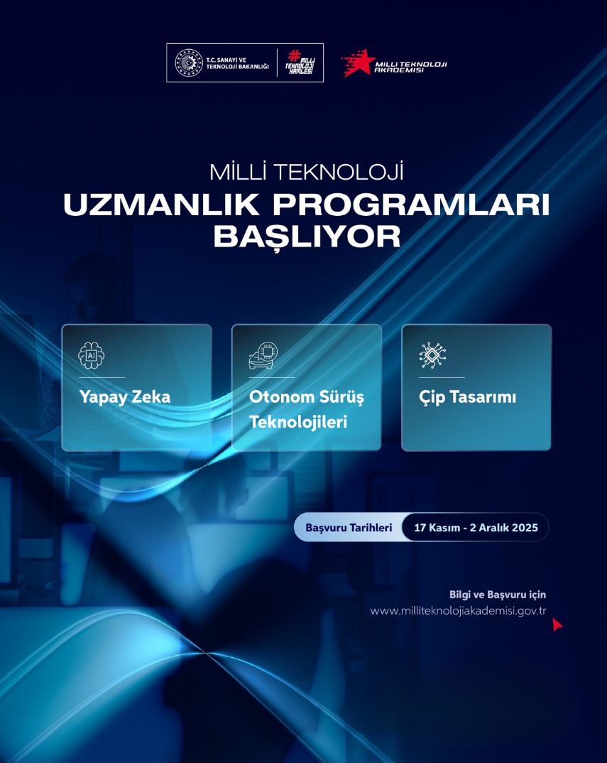 Milli Teknoloji Uzmanlık Programlarına 2 Aralık 2025 Tarihine Kadar Başvuru Yapılabilecek